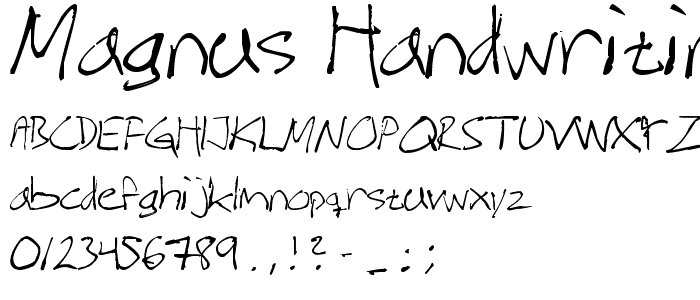 Magnus Handwriting font